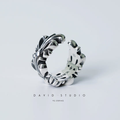 CHROME HEARTS DOUBLE FLORAL RING