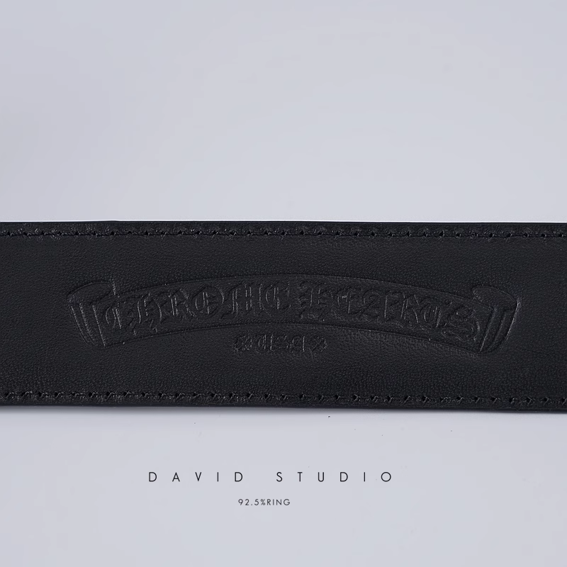 OVAL STAR BUCKLE COWHIDE LEATHER BELT