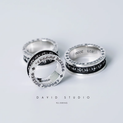 TINY CH PLUS SPINNER RING