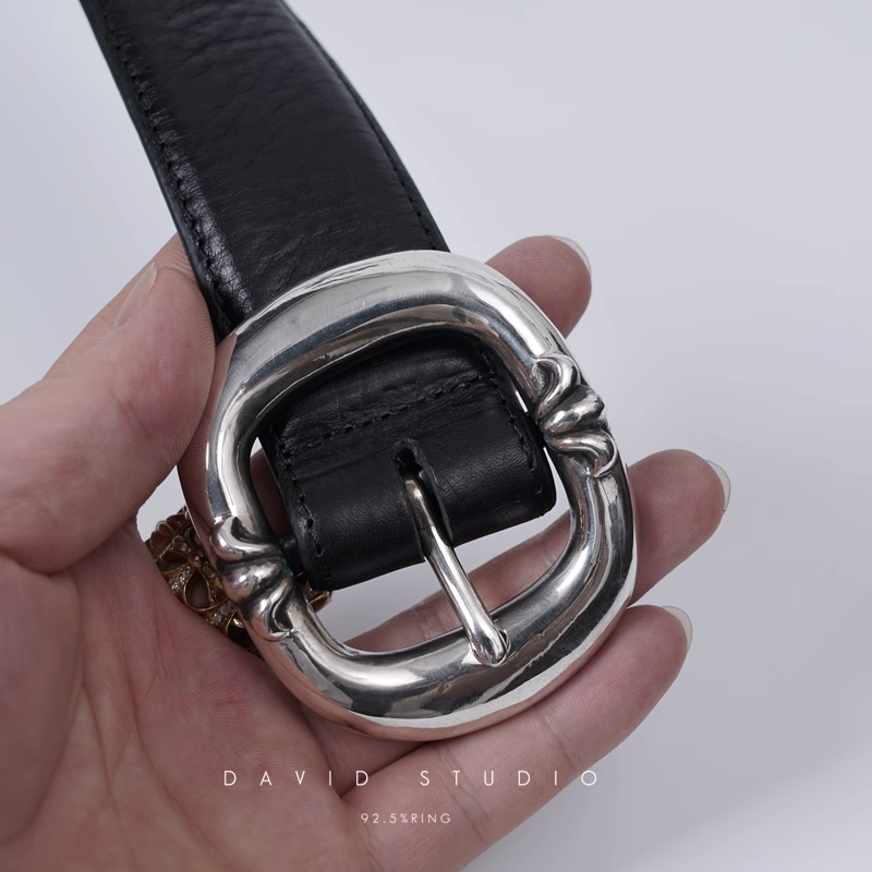 GUNSLINGER BUCKLE COWHIDE LEATHER BELT