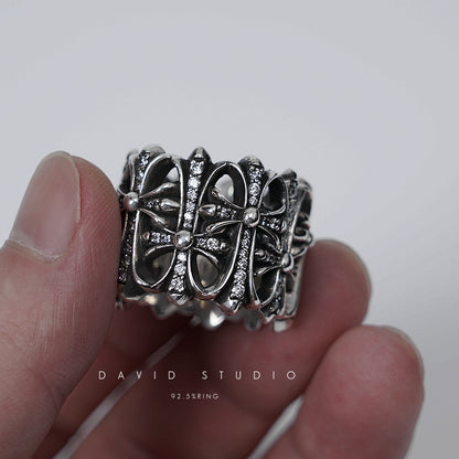CEMETERY RING WITH DIAMONDS