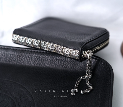 DOUBLE BABYFAT CROSS PAPER CHAIN ZIPPER WALLET