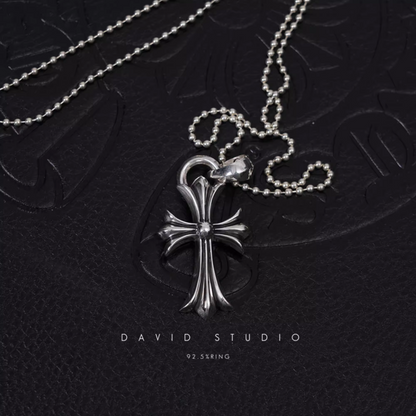 SMALL CROSS PENDANT WITH BAIL – BALL CHAIN