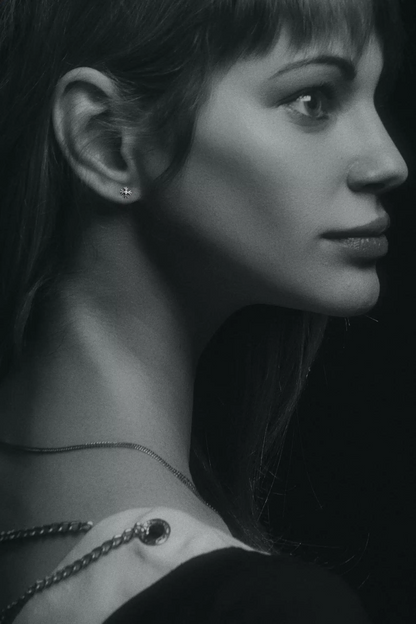 CH PLUS STUD EARRINGS WITH DIAMONDS