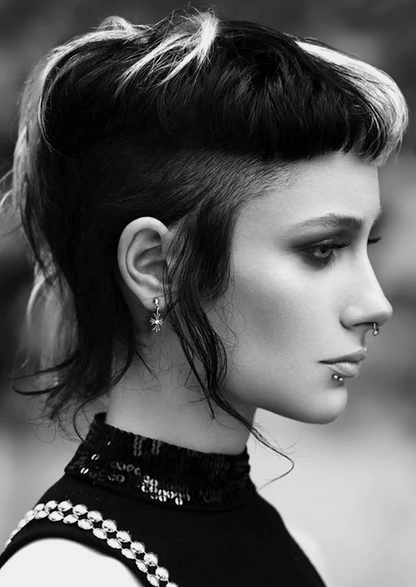 TINY E CH PLUS DROP EARRINGS WITH DIAMONDS