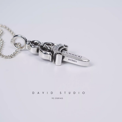 DOUBLE DAGGER PENDANT – BALL CHAIN