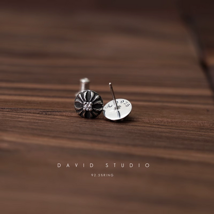 CROSS BALL STUD WITH DIAMOND