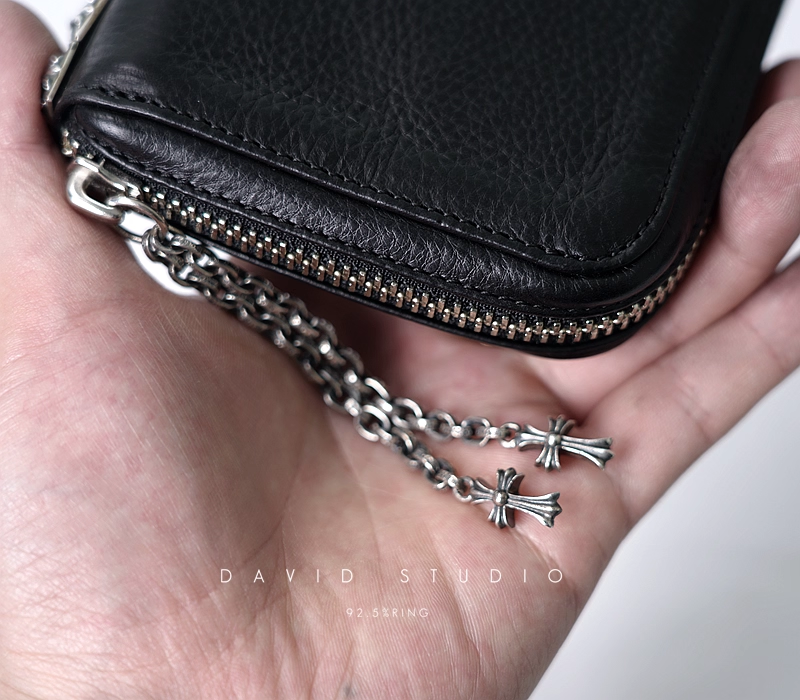 DOUBLE BABYFAT CROSS PAPER CHAIN ZIPPER WALLET