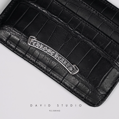 CROCODILE LEATHER CARD HOLDER