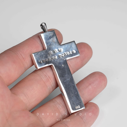 CHESSBOARD CROSS PENDANT
