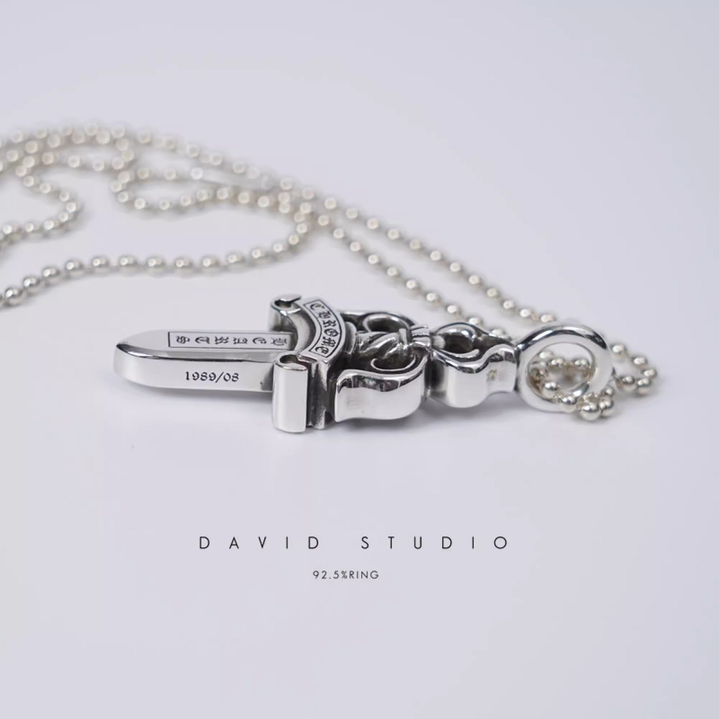 DOUBLE DAGGER PENDANT – BALL CHAIN