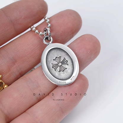 OVAL ANGEL MEDALLION CHARM – BALL CHAIN