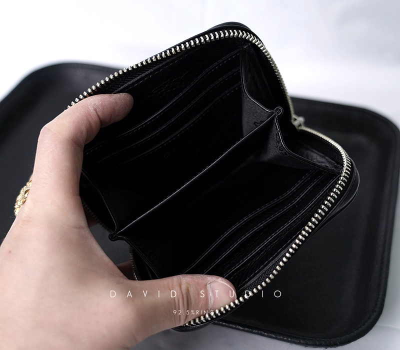 DOUBLE BABYFAT CROSS PAPER CHAIN ZIPPER WALLET