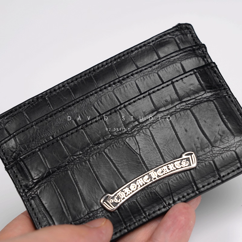 CROCODILE LEATHER CARD HOLDER