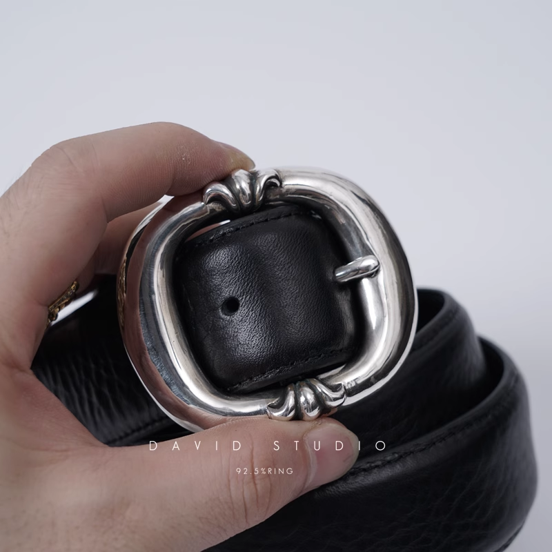 GUNSLINGER BUCKLE COWHIDE LEATHER BELT