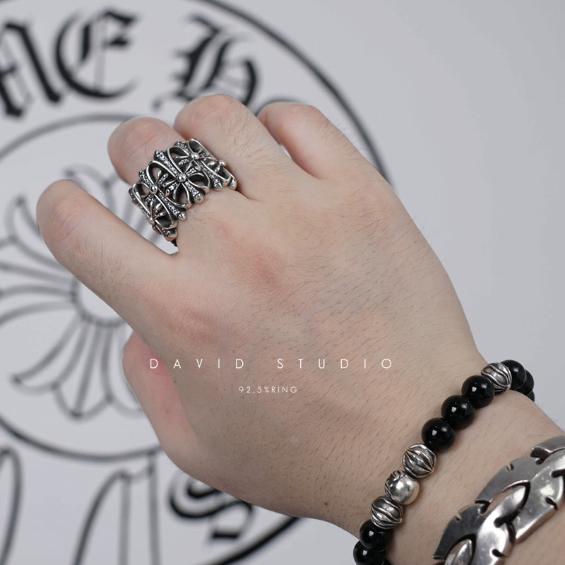 CEMETERY RING WITH DIAMONDS