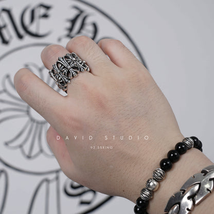CEMETERY RING WITH DIAMONDS