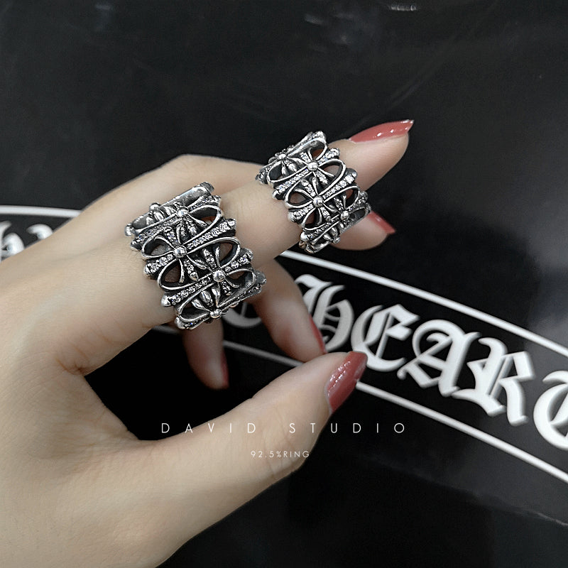 CEMETERY RING WITH DIAMONDS