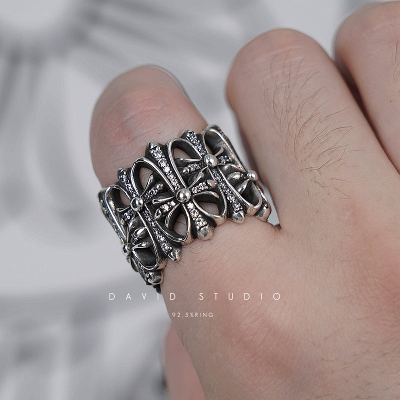 CEMETERY RING WITH DIAMONDS