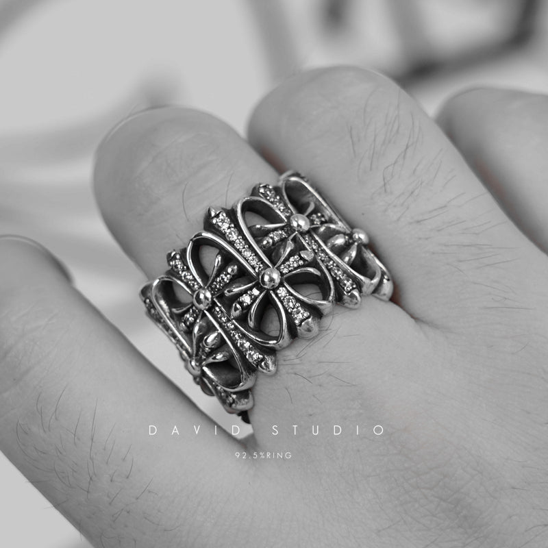 CEMETERY RING WITH DIAMONDS