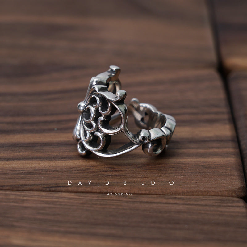BUTTERFLY FLORAL CROSS RING