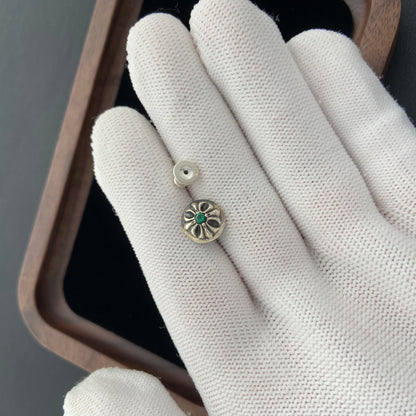 CROSS BALL STUD WITH DIAMOND