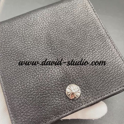 SNAP CROSS BUTTON LAMBSKIN WALLET