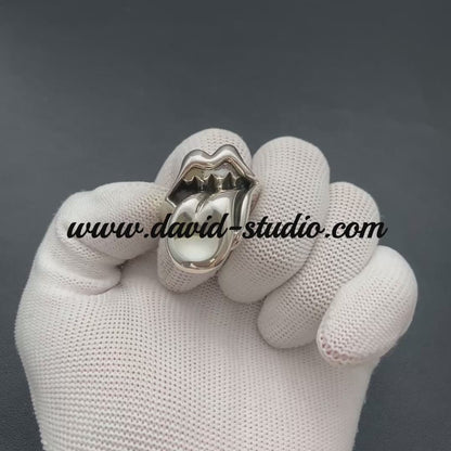 LARGE ROLLING STONES TONGUE RING