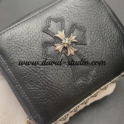 DOUBLE BABYFAT CROSS PAPER CHAIN ZIPPER WALLET