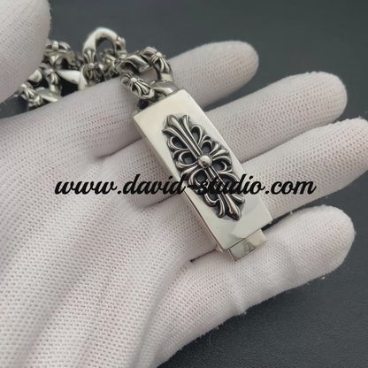 FLORAL CROSS FANCY CHAIN BRACELET