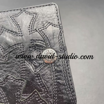 SNAP HORSESHOE BUTTON CEMETERY CROSS WALLET