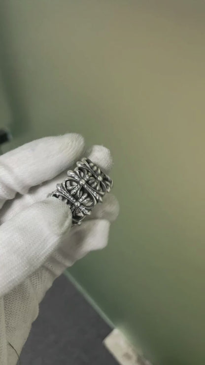 CEMETERY RING WITH DIAMONDS