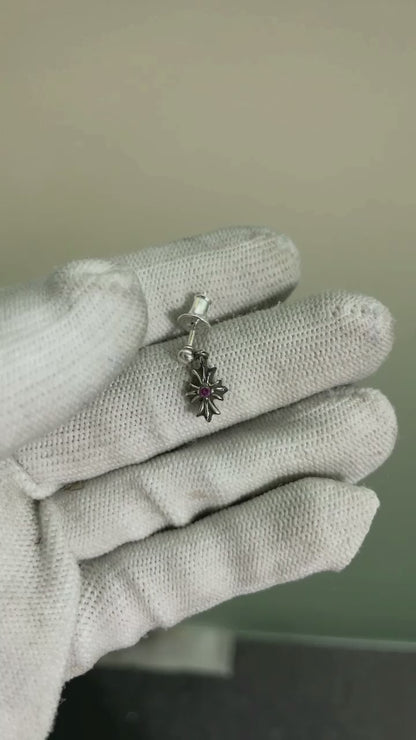 TINY E CH PLUS DROP EARRINGS WITH DIAMONDS