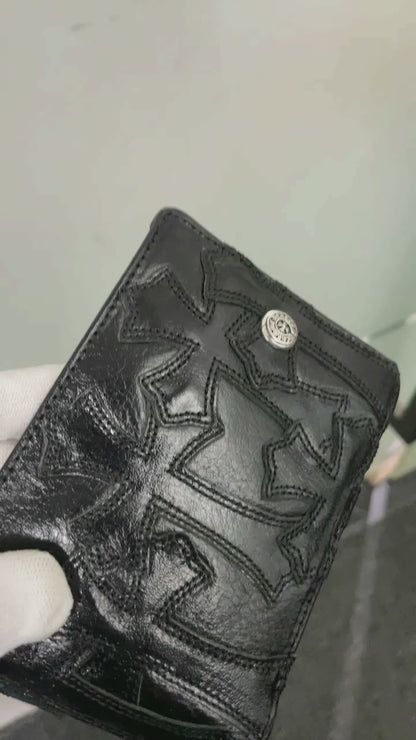 SNAP HORSESHOE BUTTON CEMETERY CROSS WALLET