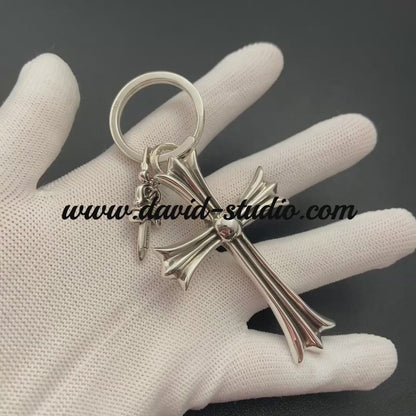 CROSS AND DAGGER KEY RING