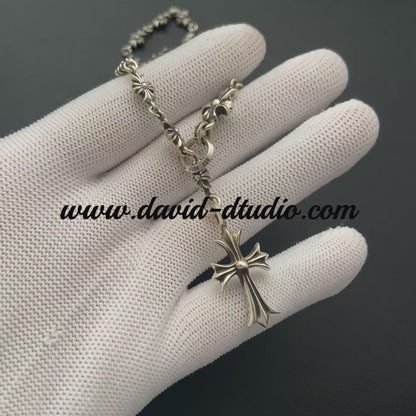 CH CROSS AND BABYFAT CHARM WITH TINY E CH PLUS CHALK CHAIN