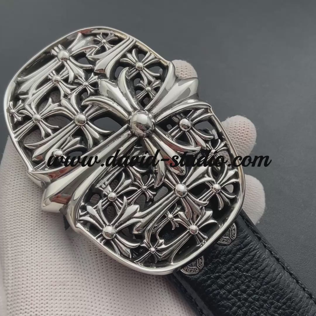 Chrome Hearts Cemetery Cross Buckle Belt | Shop | David Studio